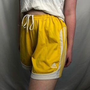 Vintage yellow adidas shorts